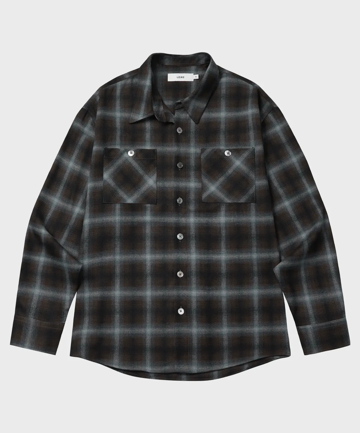 Two-Pocket Ombre Check Shirt [Blue]