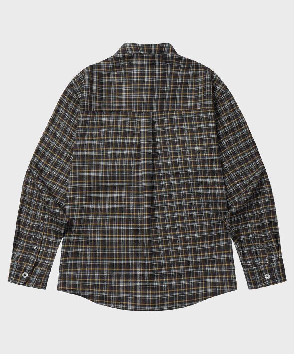 Two-Pocket Vintage Check Shirt [Brown]