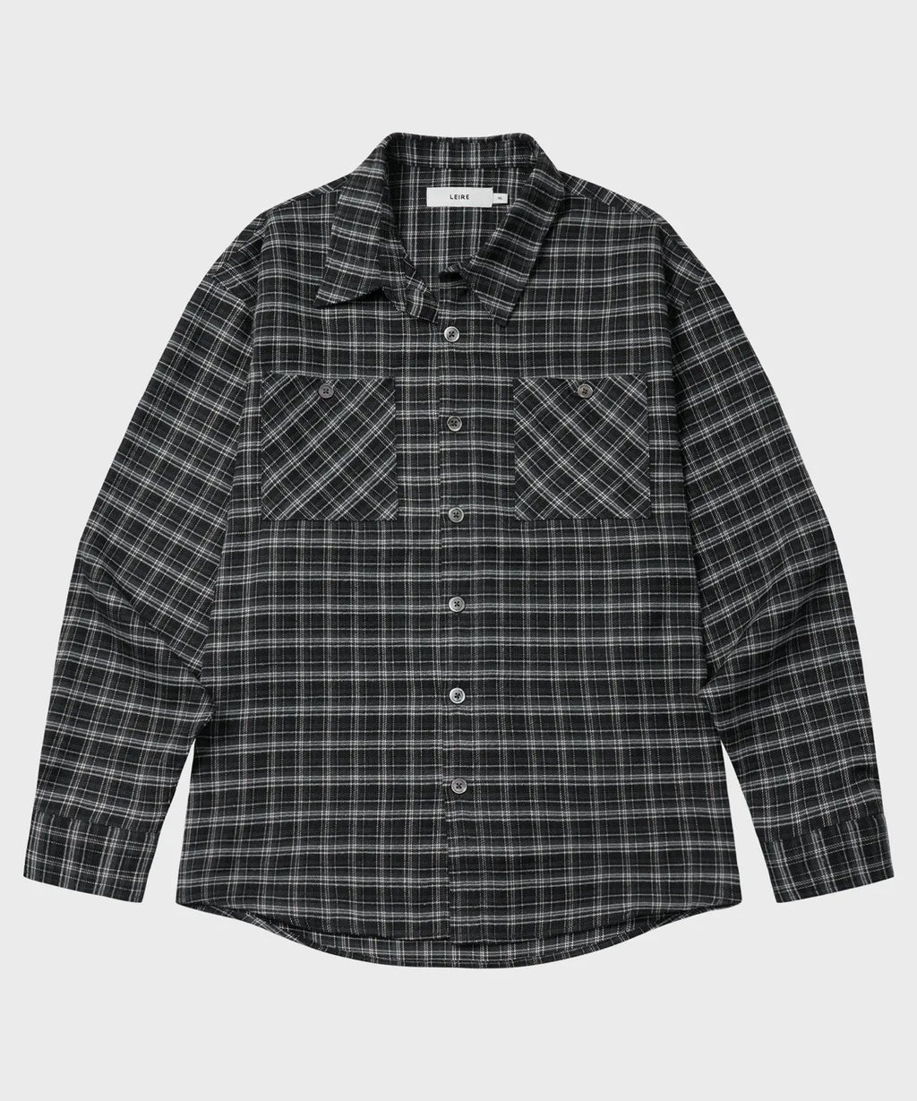 Two-Pocket Vintage Check Shirt [Black]