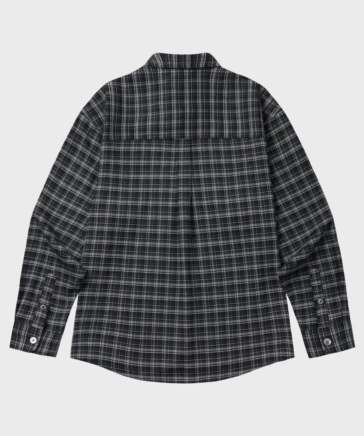 Two-Pocket Vintage Check Shirt [Black]
