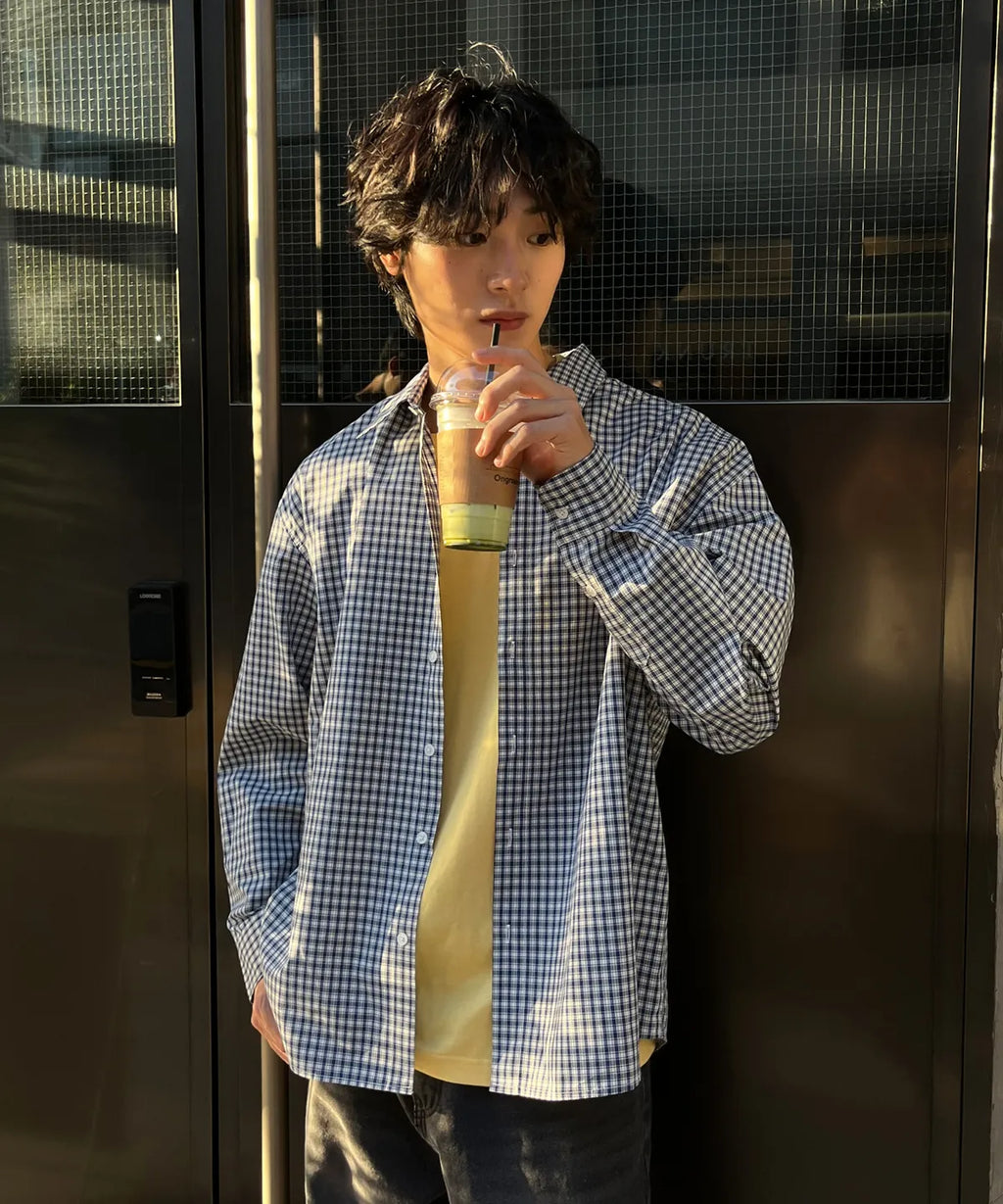 Essential Multi Check Shirt [Navy]