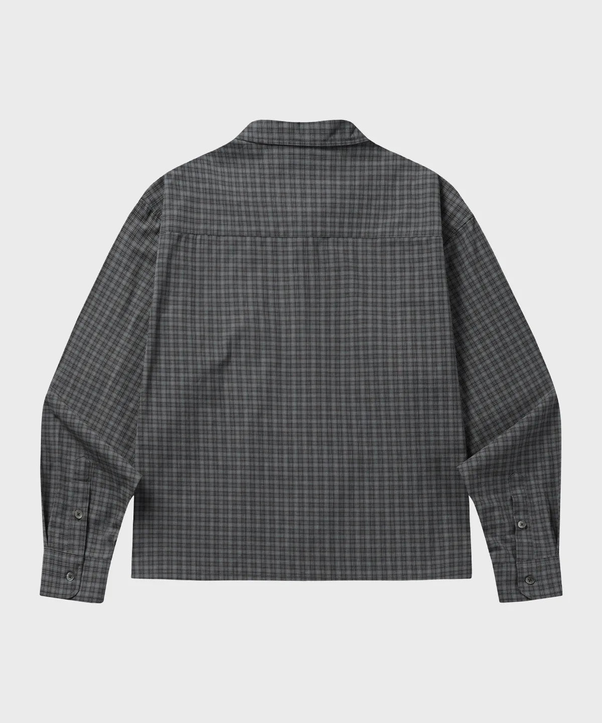 Essential Crop Check Shirt [Gray]
