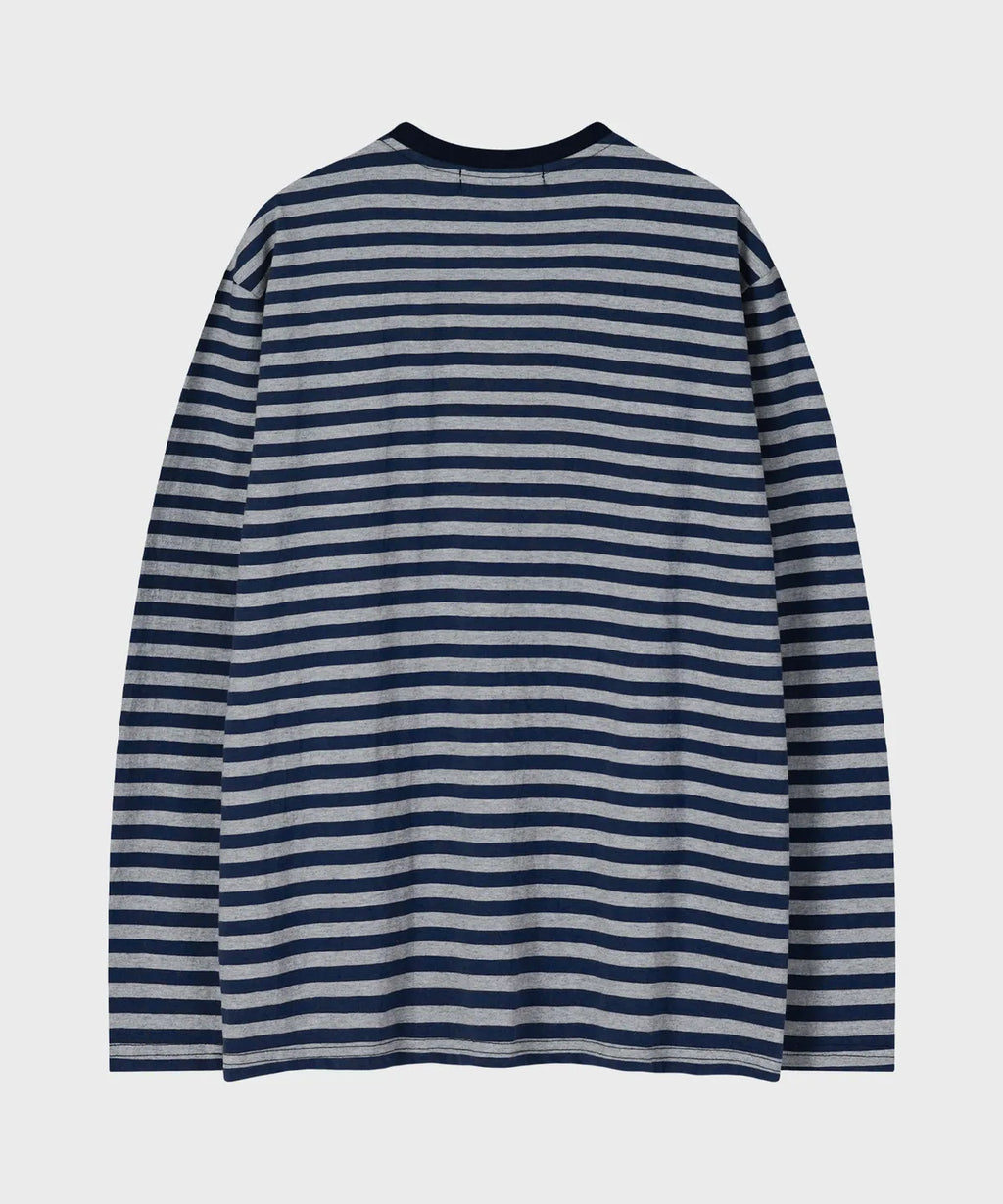 Stripe Long Sleeve T-Shirt [Navy ST]