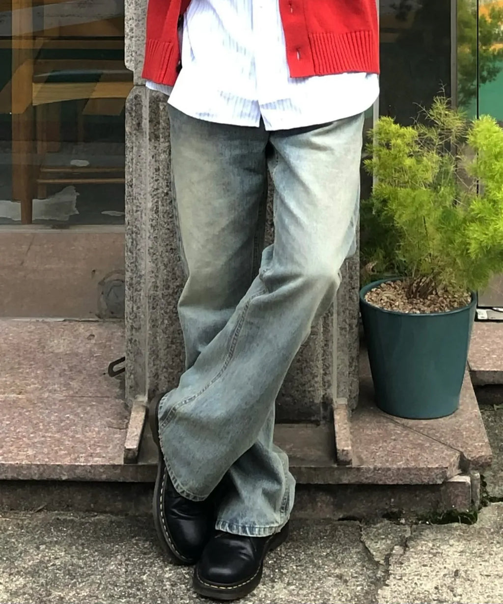 Essential Flare Denim Pants [Light Blue]