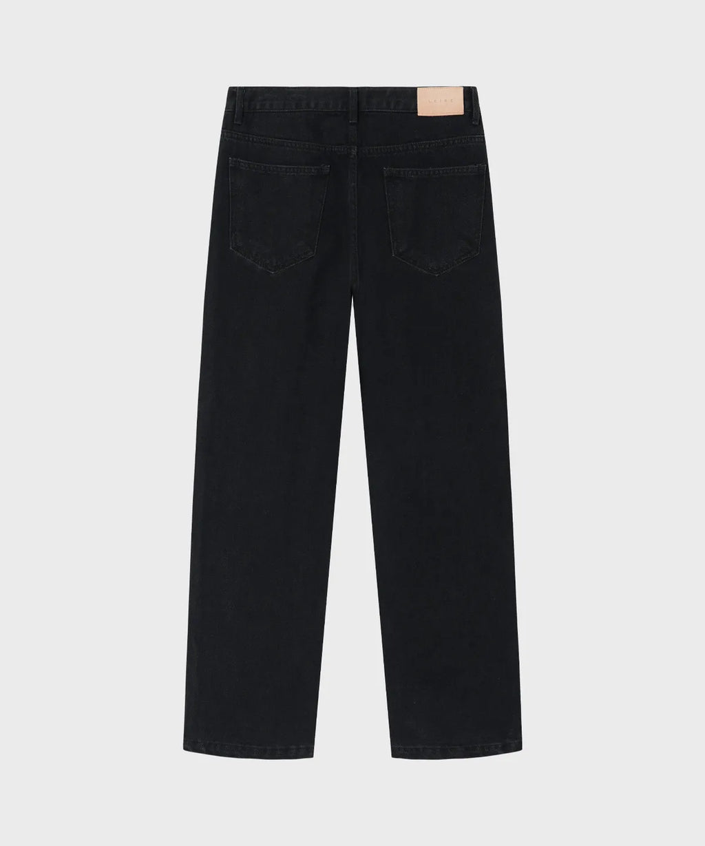 Essential Flare Denim Pants [Washed Black]