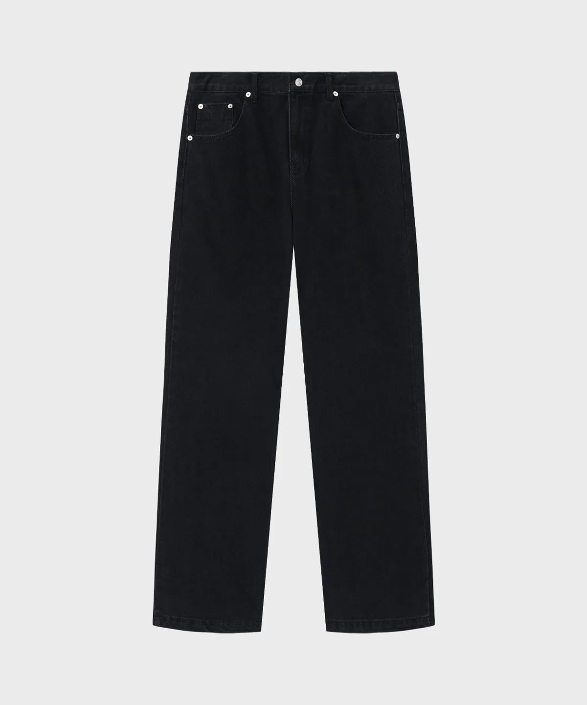 Essential Flare Denim Pants [Washed Black]