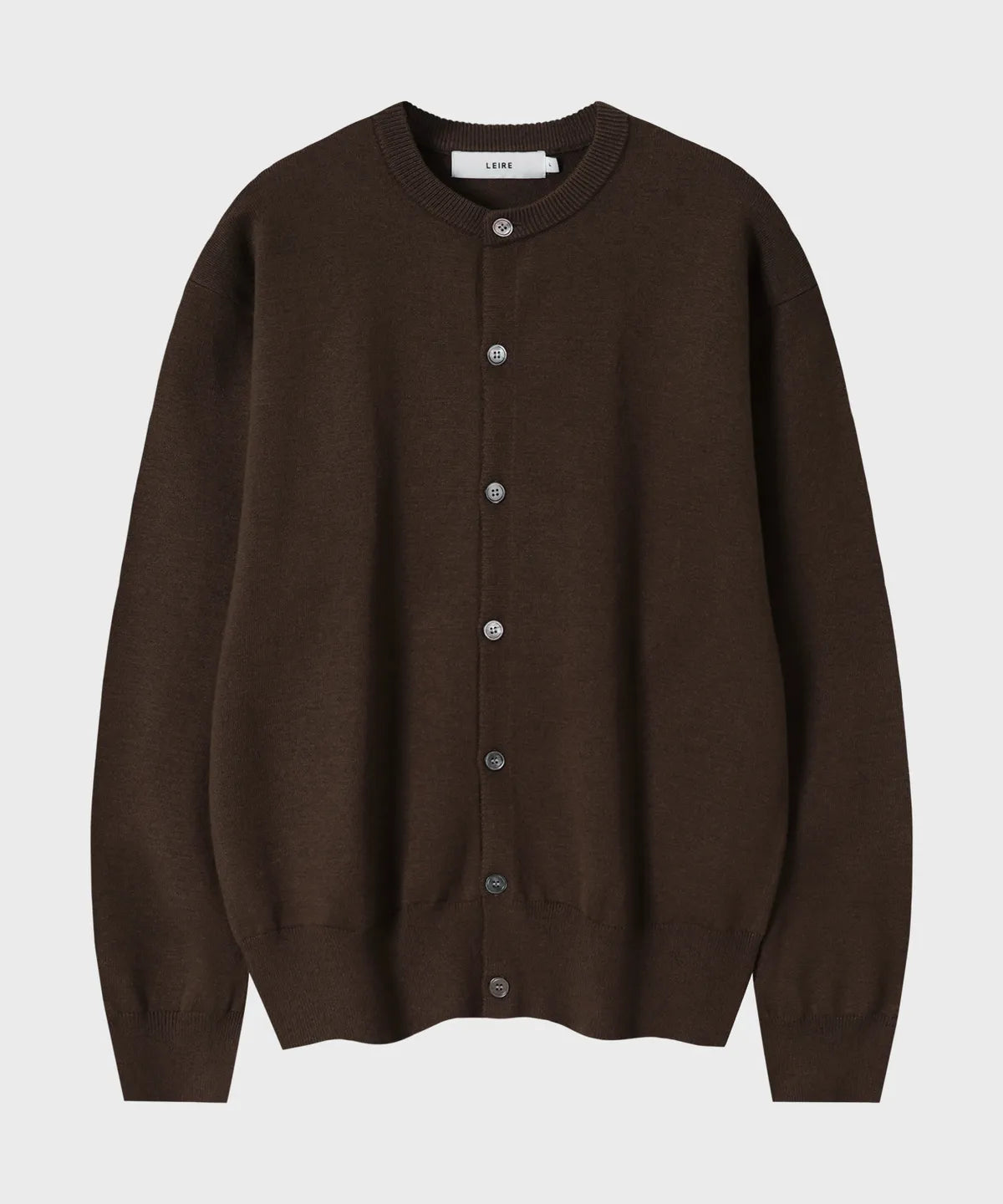 Everyday Round Knit Cardigan [Brown]