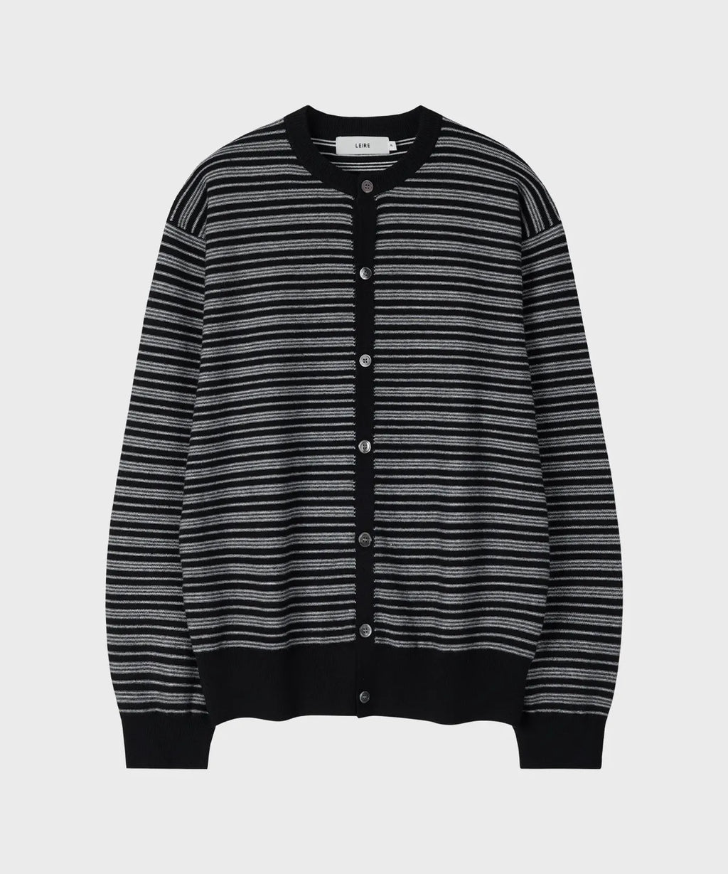 Everyday Round Knit Cardigan [Black ST]