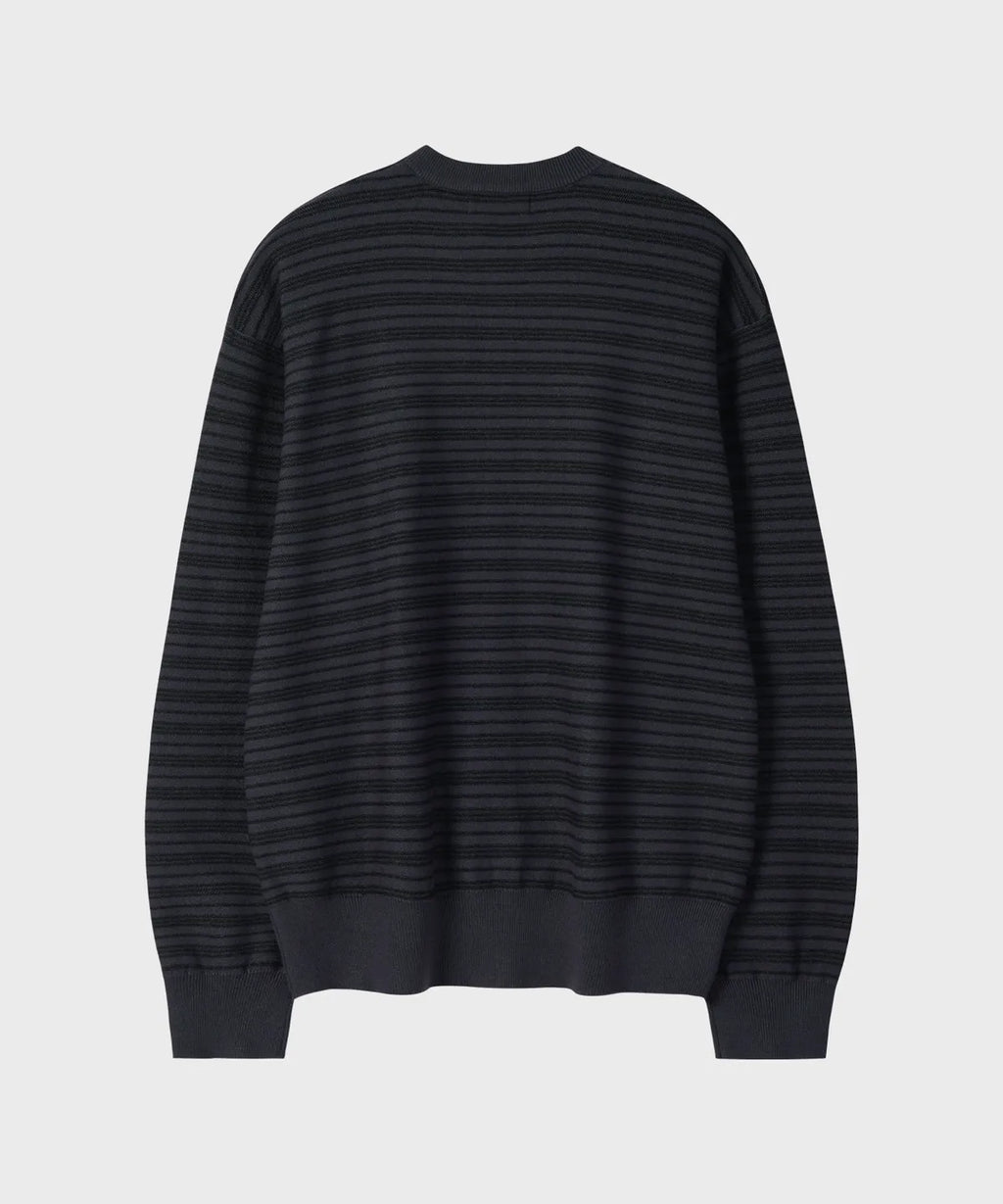 Everyday Round Knit Cardigan [Charcoal ST]