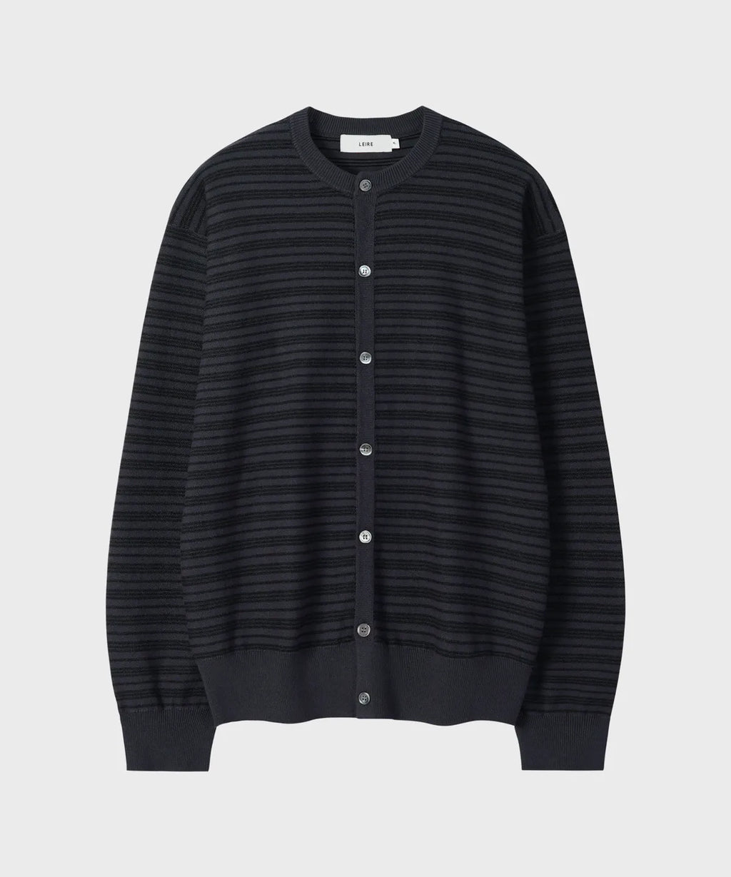 Everyday Round Knit Cardigan [Charcoal ST]