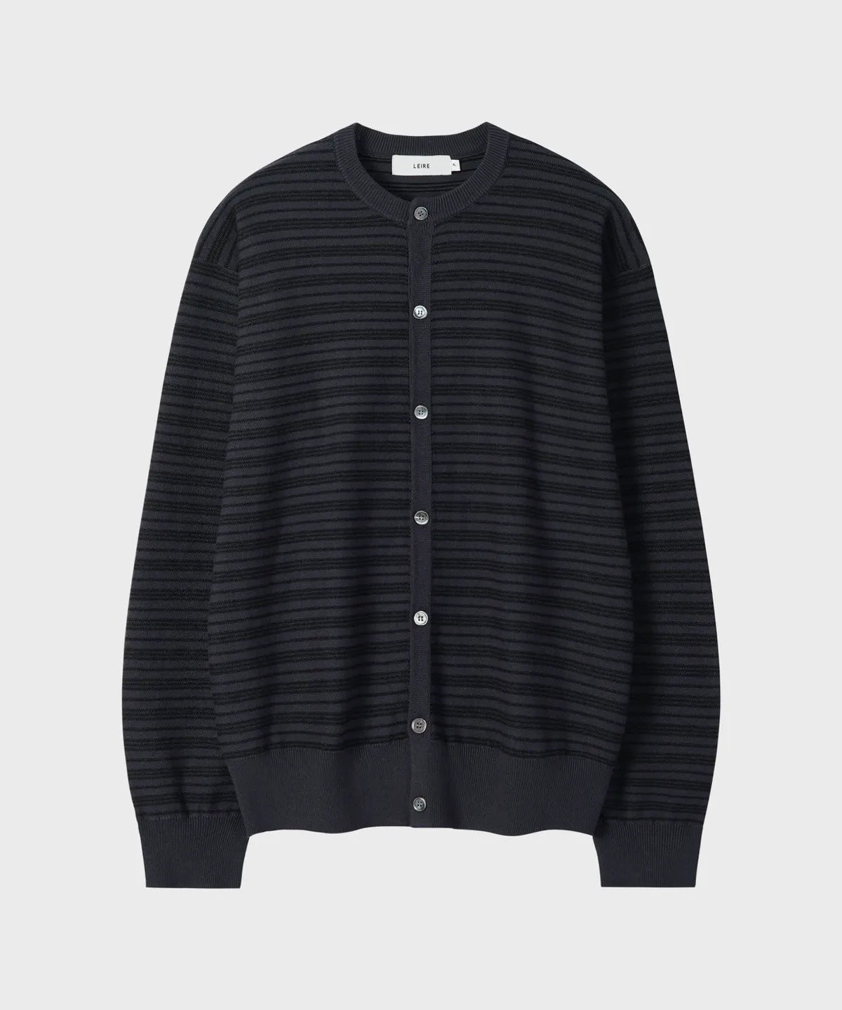 Everyday Round Knit Cardigan [Charcoal ST]