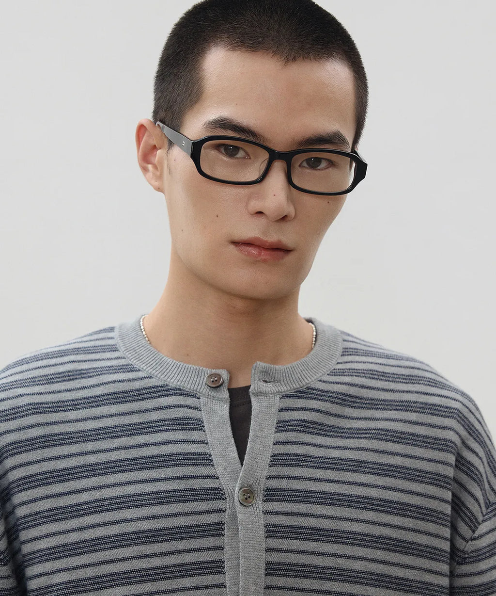 Everyday Round Knit Cardigan [Gray ST]