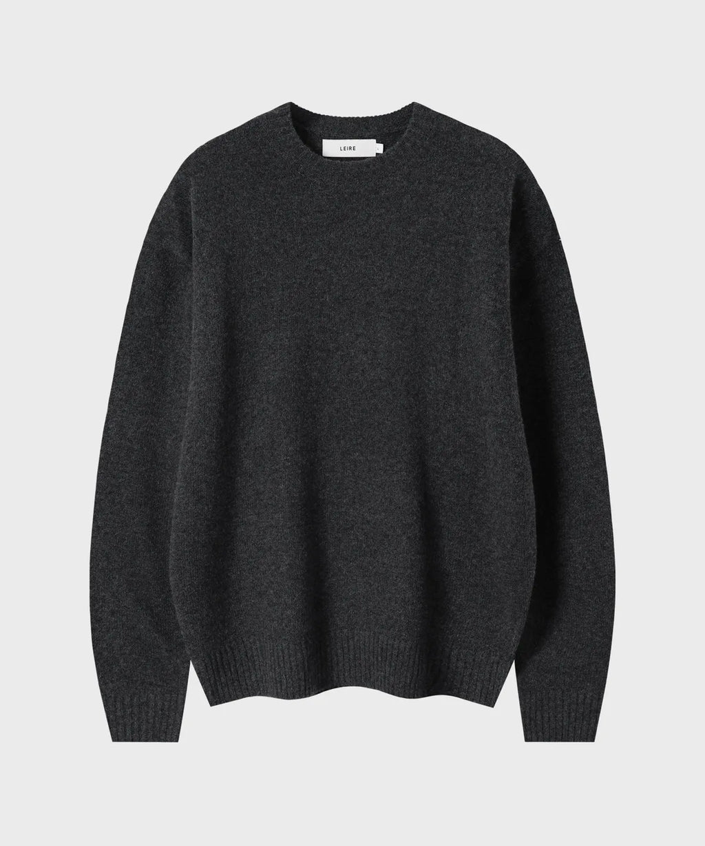Essential Wool Crewneck Knit [Charcoal]