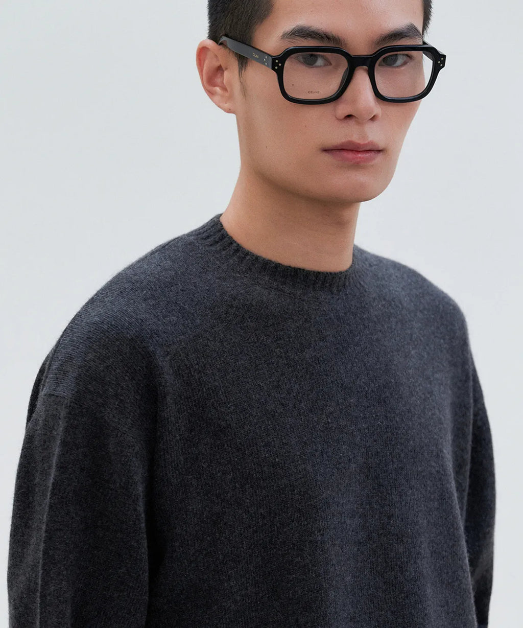 Essential Wool Crewneck Knit [Charcoal]