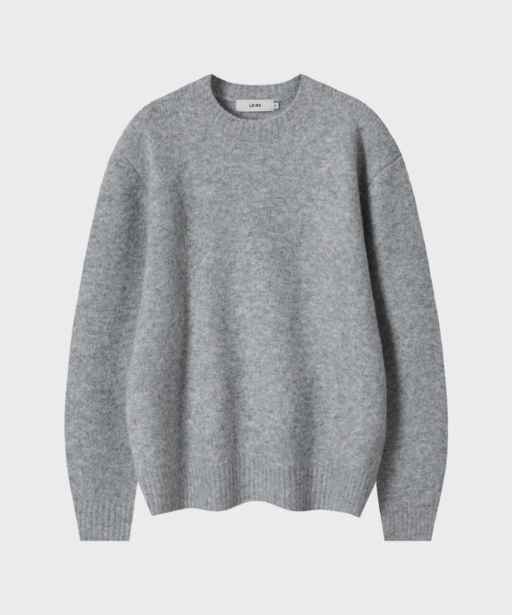 Wool Mohair Crewneck Knit [Light Gray]