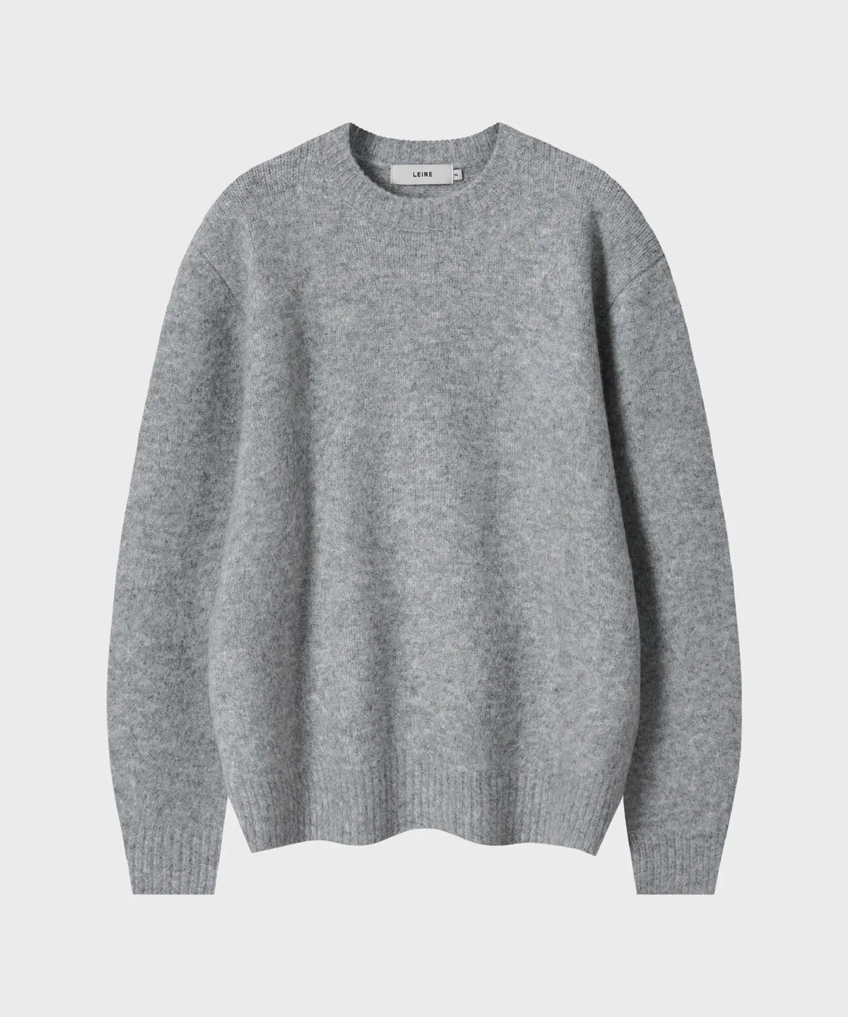 Wool Mohair Crewneck Knit [Light Gray]