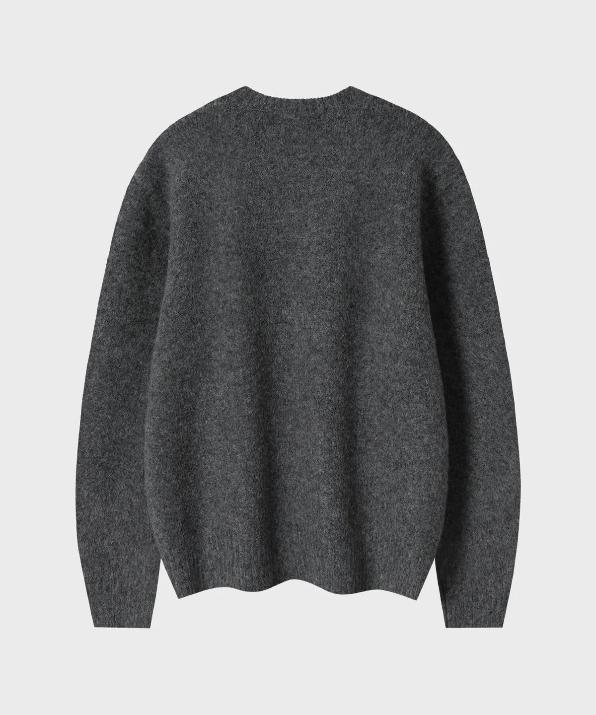 Wool Mohair Crewneck Knit [Charcoal]