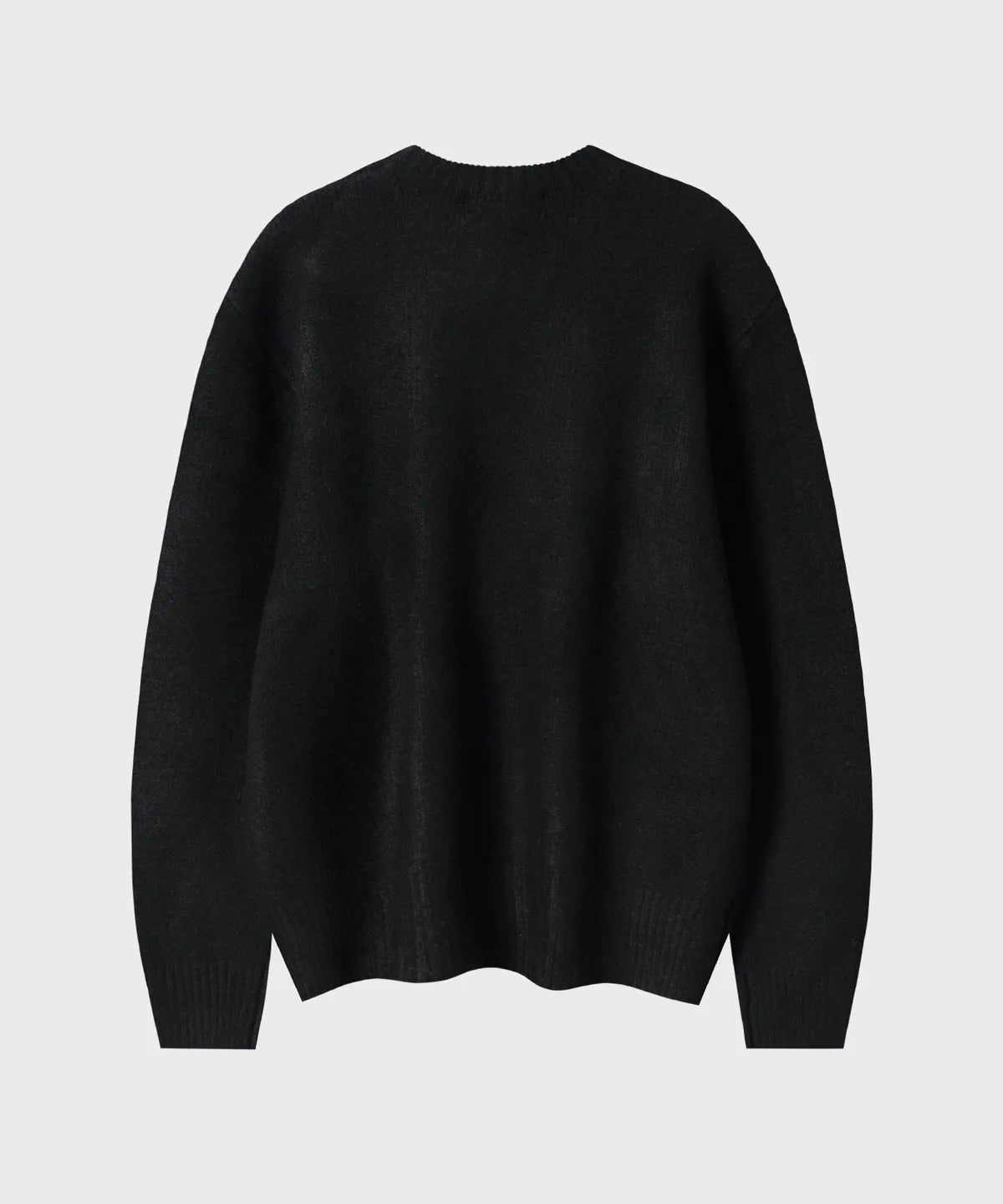 Wool Mohair Crewneck Knit [Black]