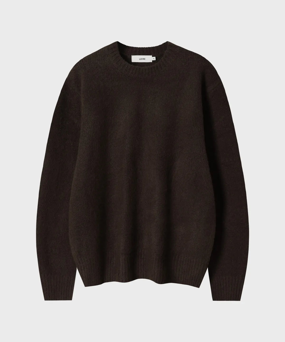 Wool Mohair Crewneck Knit [Dark Brown]