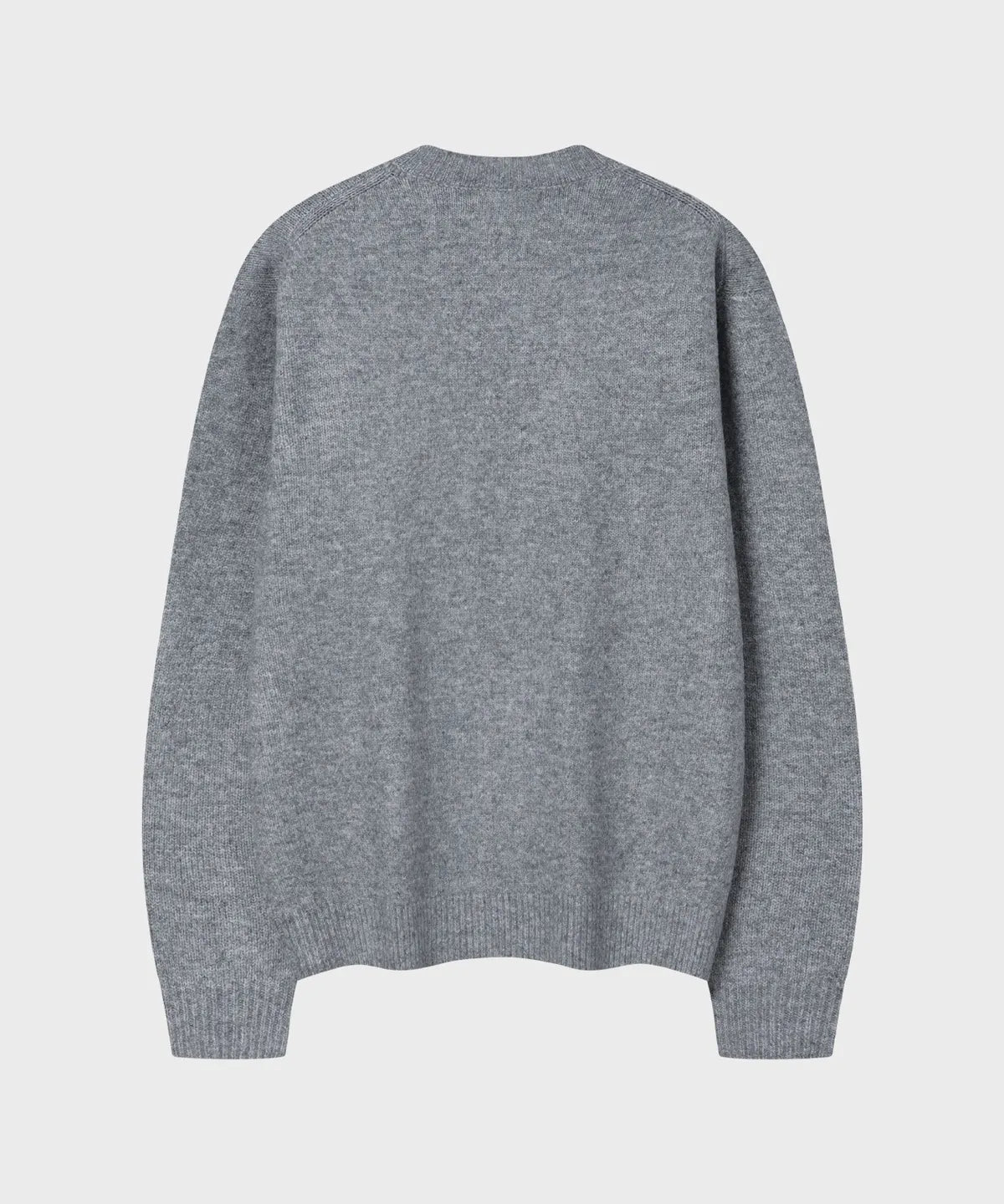 Minimal Wool Half-Neck Knit [Gray]