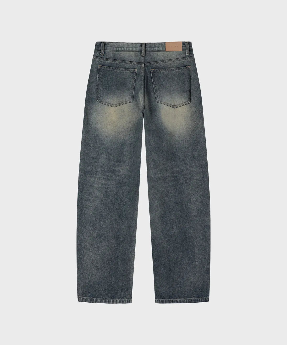 Everyday Curved Denim Pants [Washed Blue]