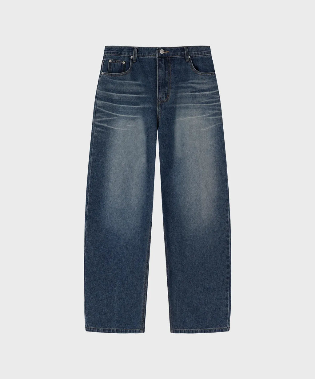Everyday Curved Denim Pants [Indigo Blue]