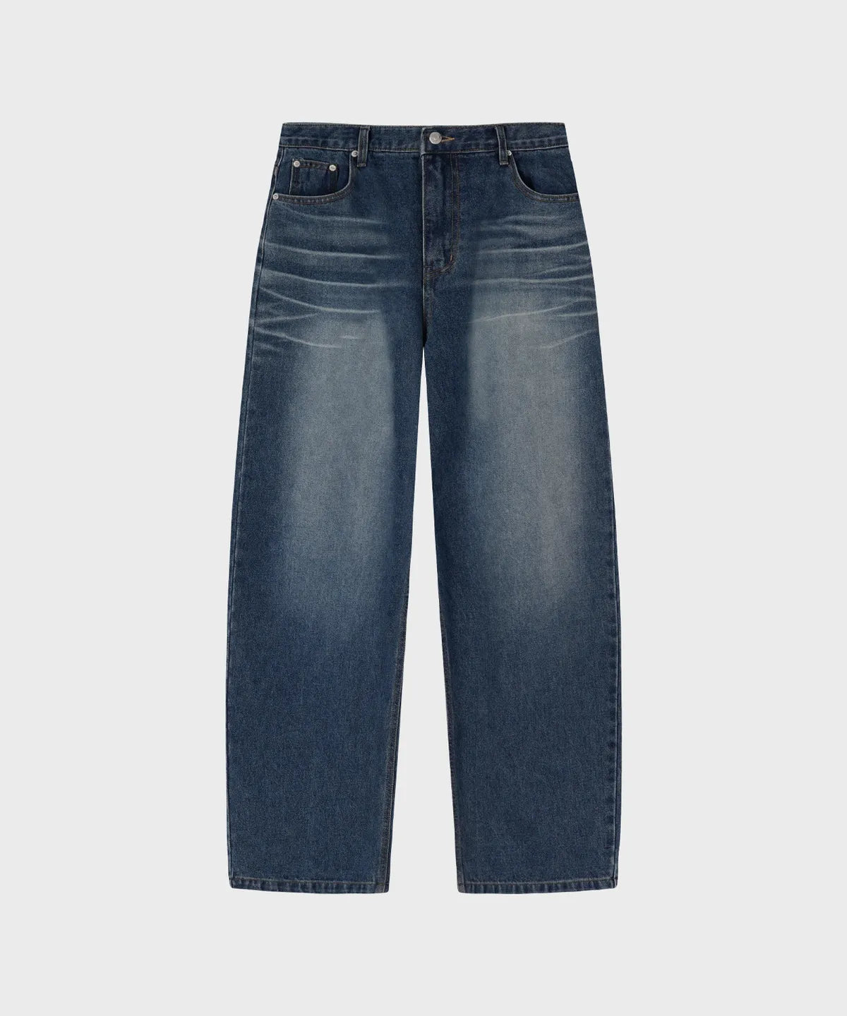 Everyday Curved Denim Pants [Indigo Blue]