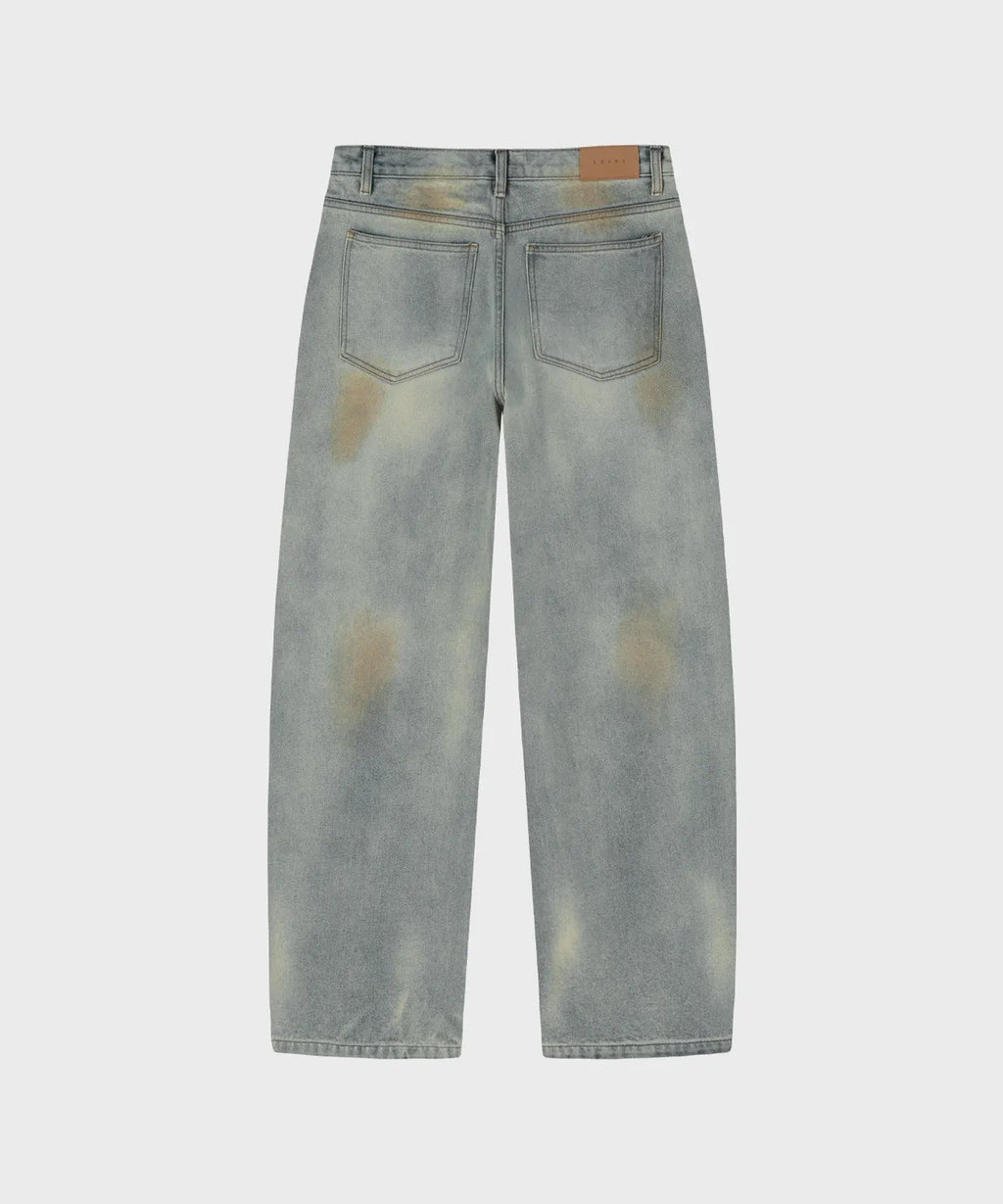 Everyday Curved Denim Pants [Damage Blue]