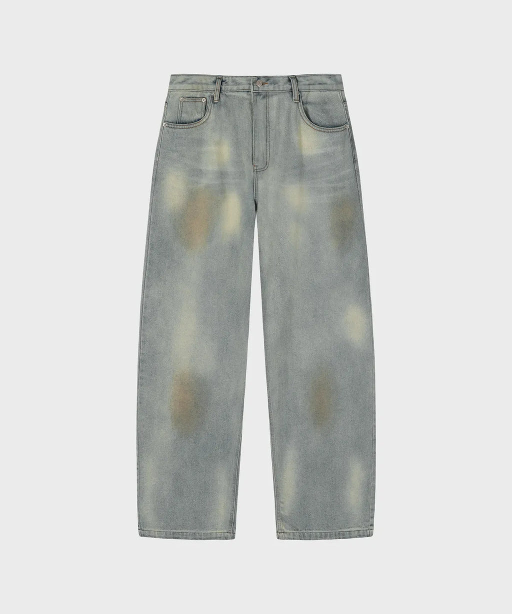 Everyday Curved Denim Pants [Damage Blue]