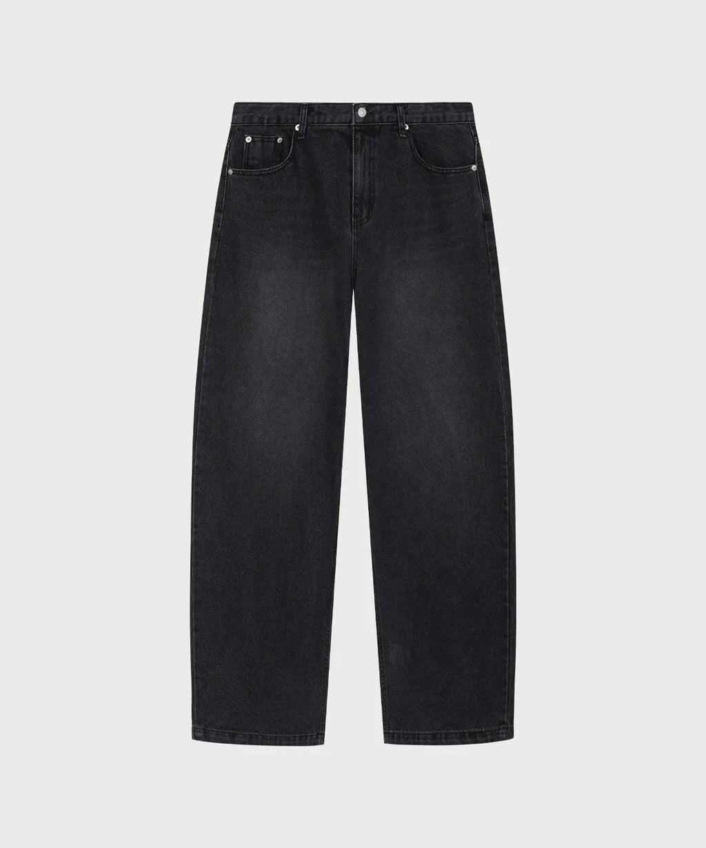 Everyday Curved Denim Pants [Mid Black]