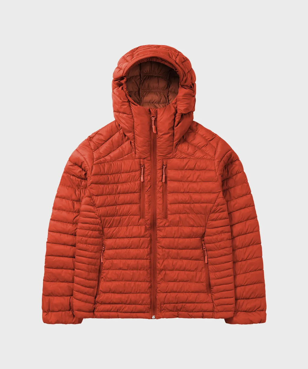 Essential Hooded Lightweight Insulated Jacket [Brick Red]