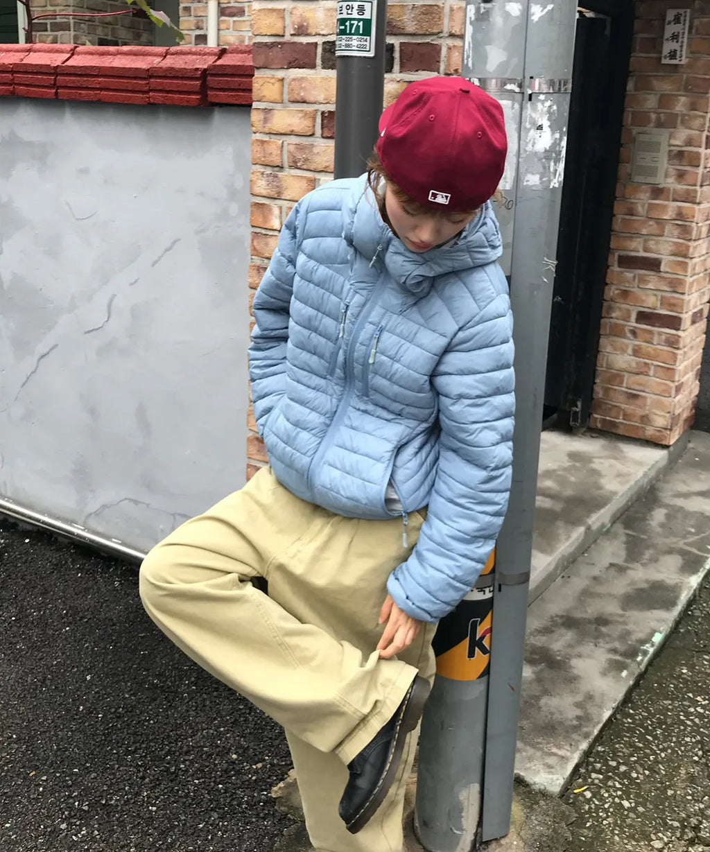 Essential Hooded Lightweight Insulated Jacket [Cloud Blue]