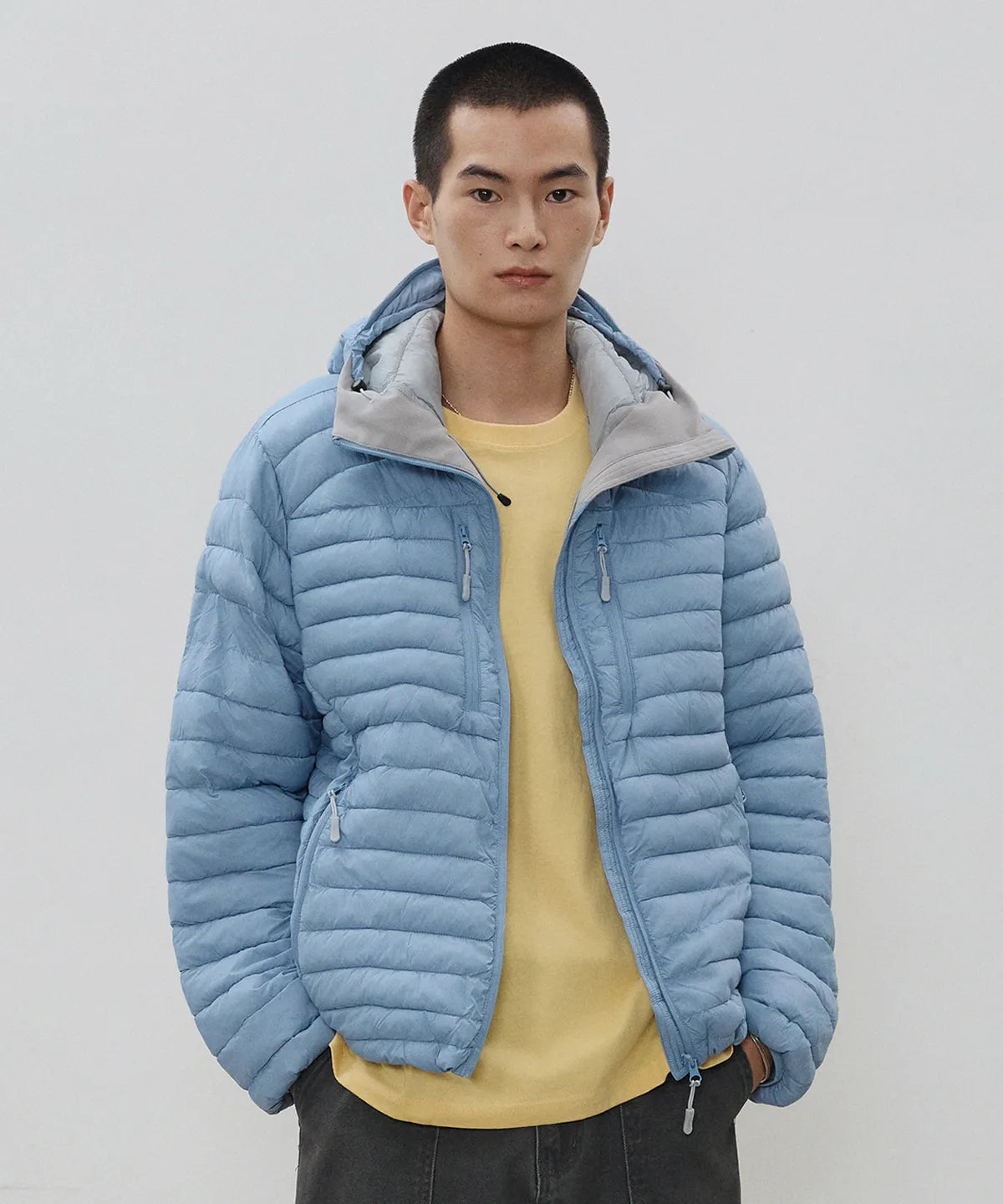 Essential Hooded Lightweight Insulated Jacket [Cloud Blue]