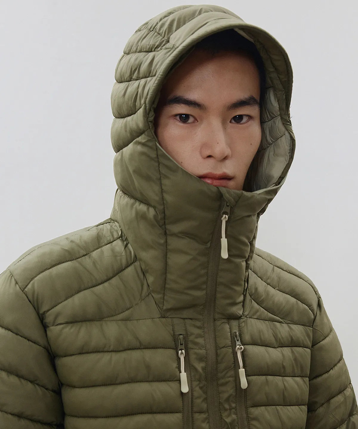 Essential Hooded Lightweight Insulated Jacket [Khaki]
