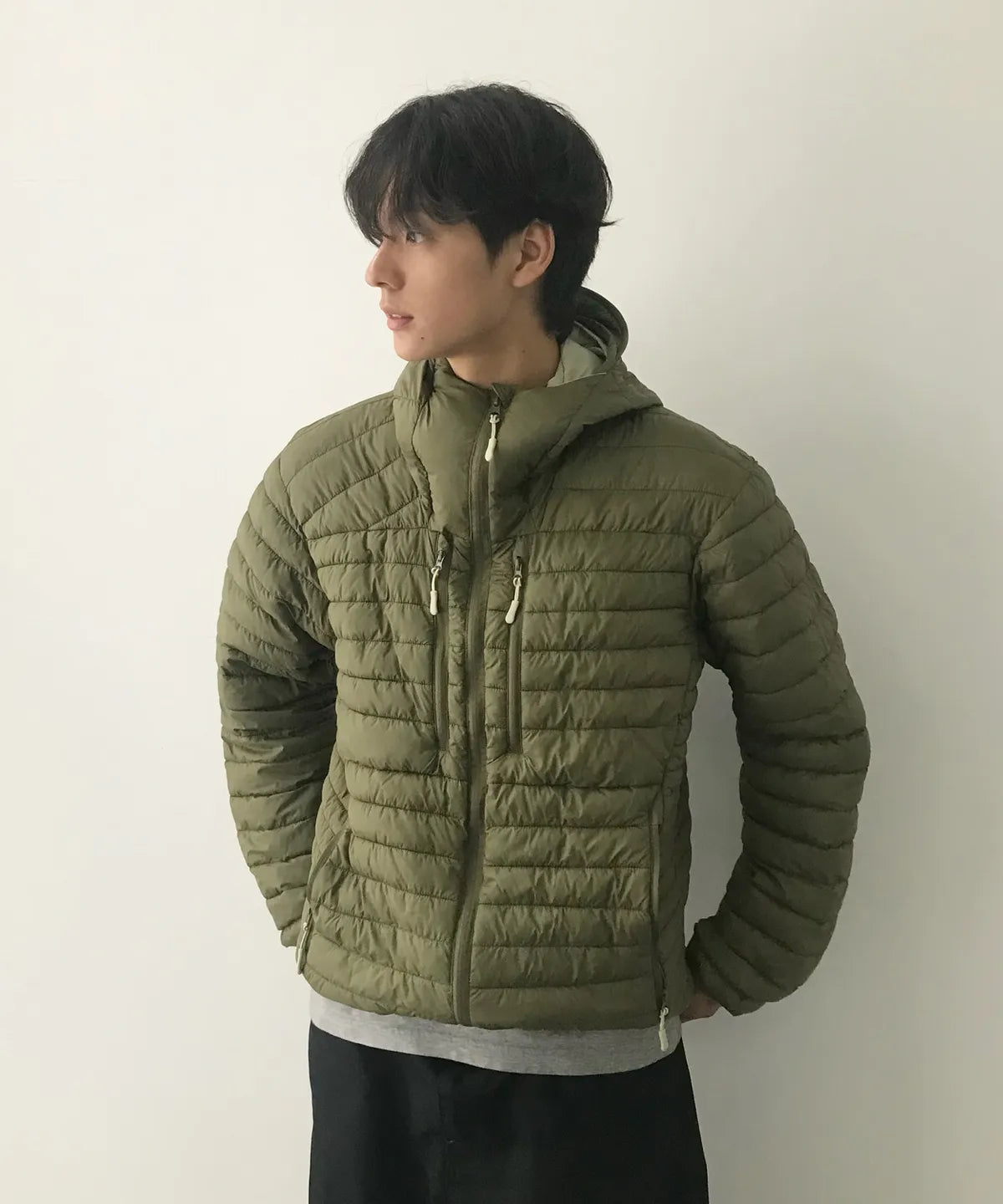 Essential Hooded Lightweight Insulated Jacket [Khaki]