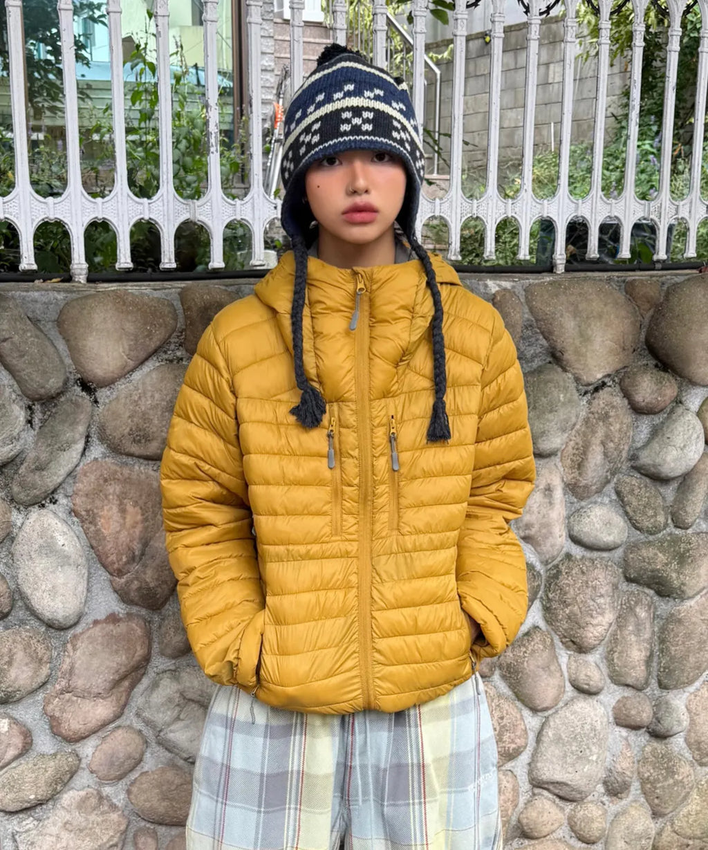 Essential Hooded Lightweight Insulated Jacket [Mustard]