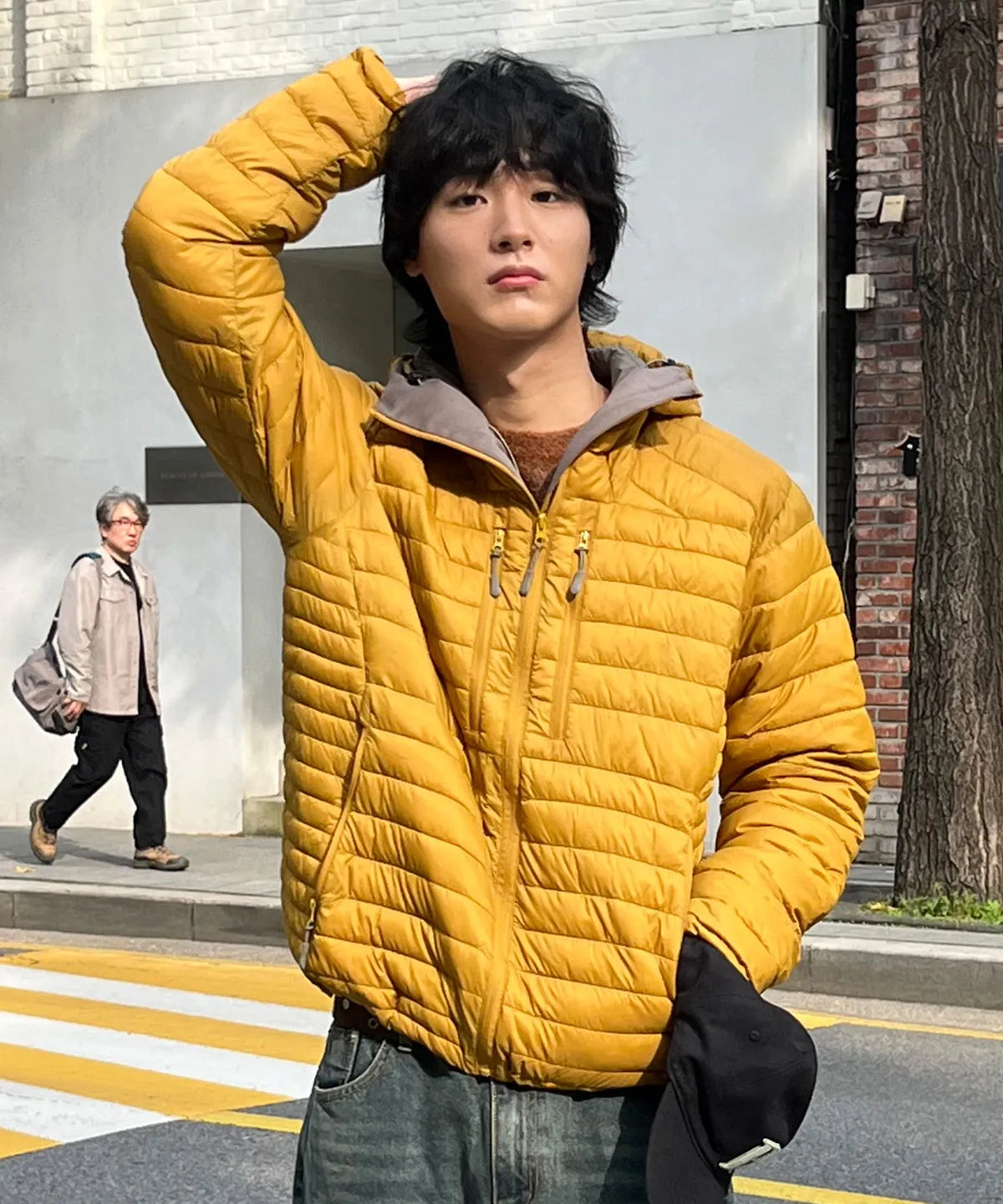 Essential Hooded Lightweight Insulated Jacket [Mustard]