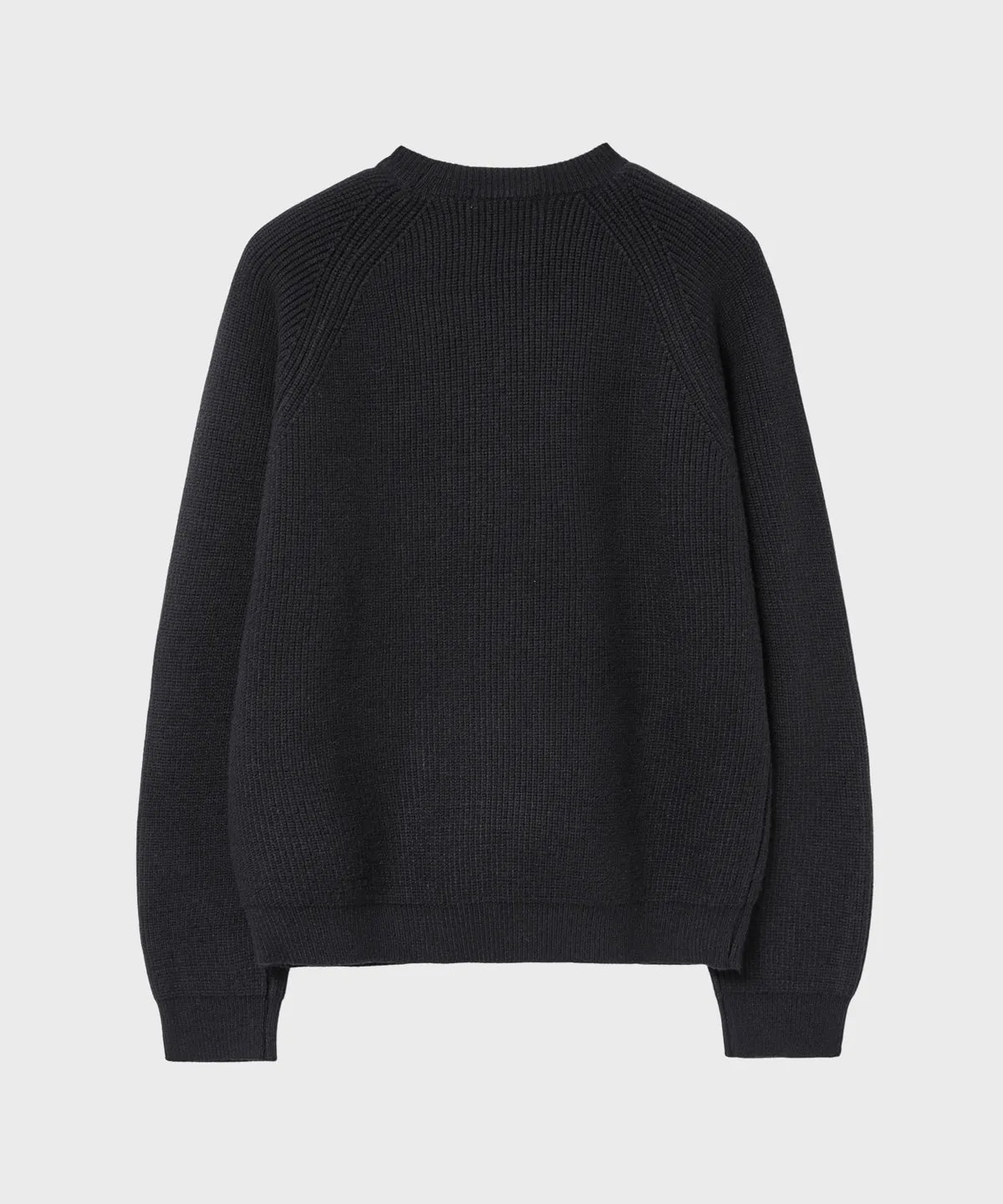 Essential Muscle Fit Raglan Crop Knit [Black]