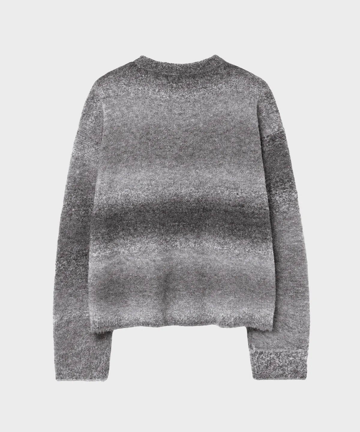 Gradient Crop Oversized Knit [Charcoal]