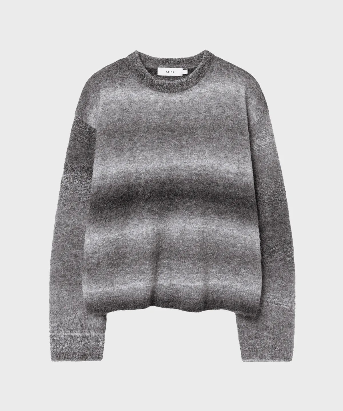 Gradient Crop Oversized Knit [Charcoal]