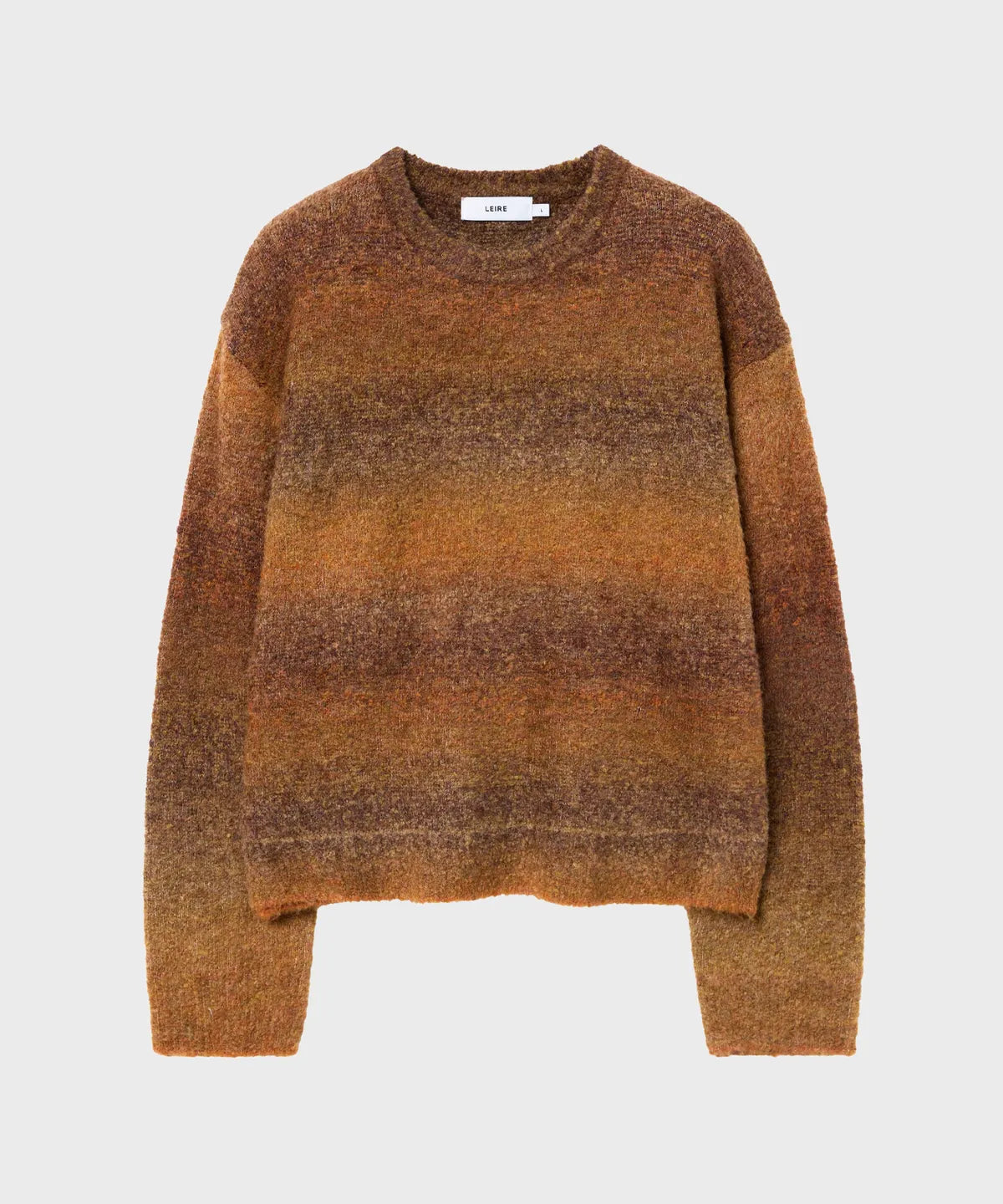 Gradient Crop Oversized Knit [Brick Brown]