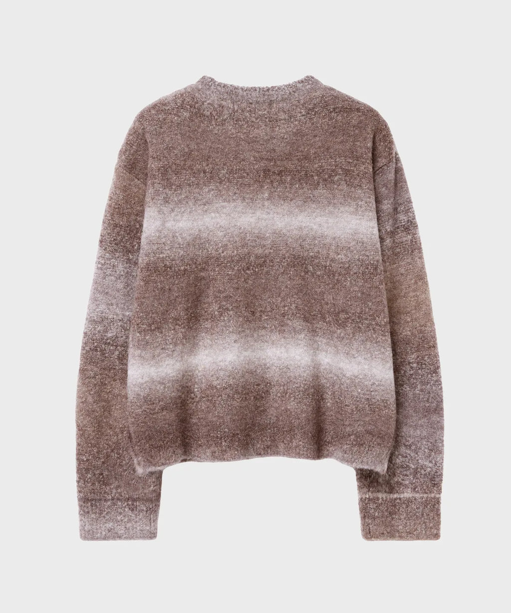 Gradient Crop Oversized Knit [Dusty Pink]
