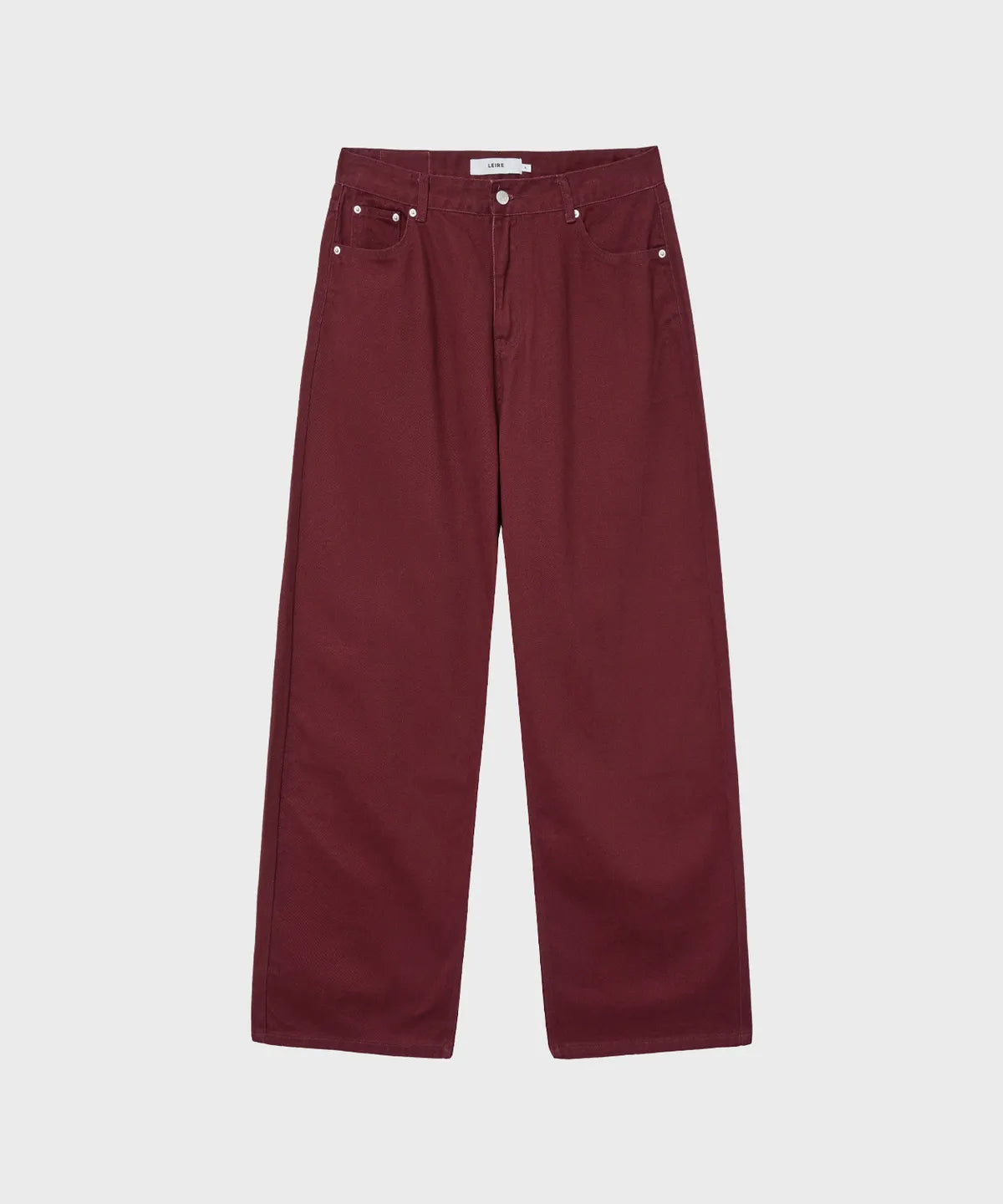 Everyday Curved Denim Pants [Burgundy]