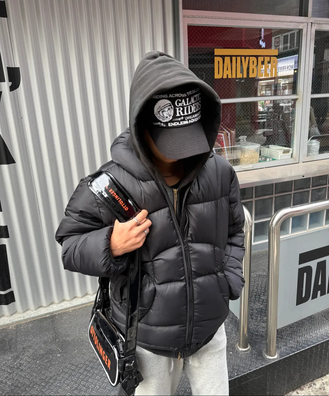 Balaclava Hooded Insulated Puffer Jacket [Black]