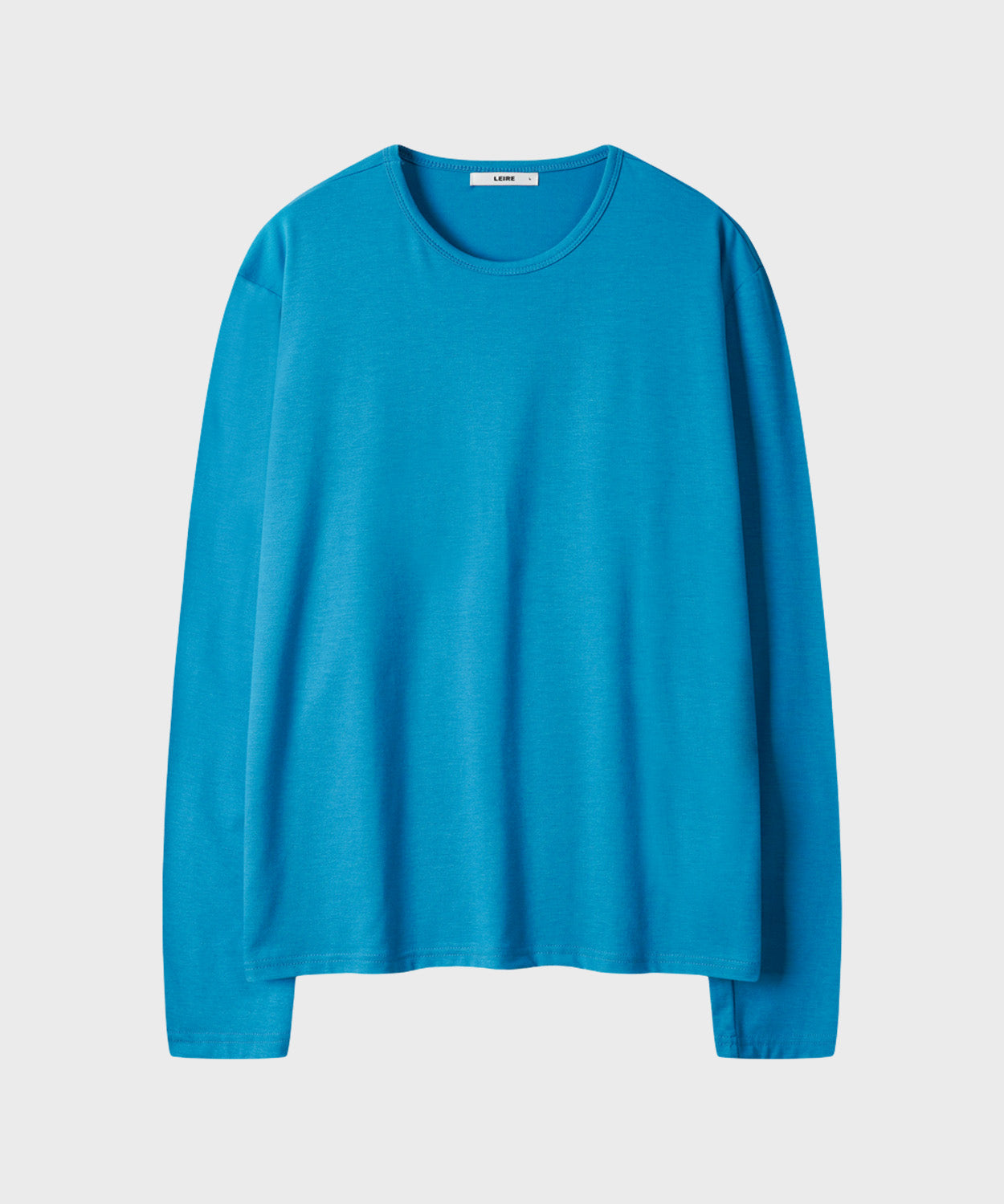 Soft Round Long Sleeve T-Shirt [Aqua Blue]