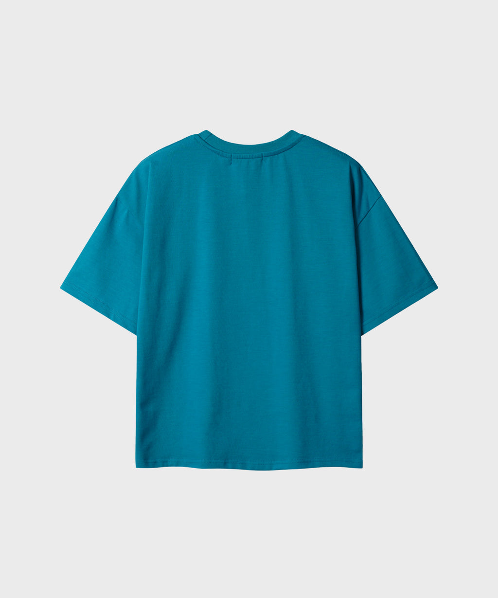 Essential Crop T-Shirt [Aqua Blue]