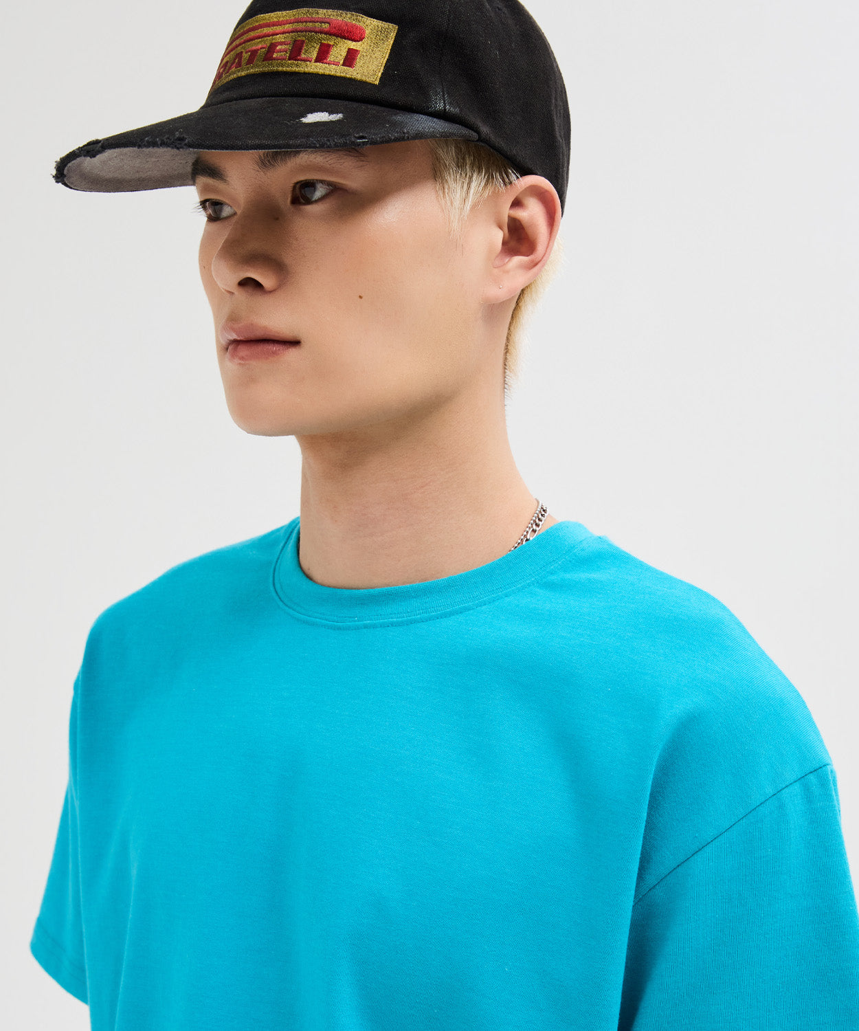 Essential Crop T-Shirt [Aqua Blue]