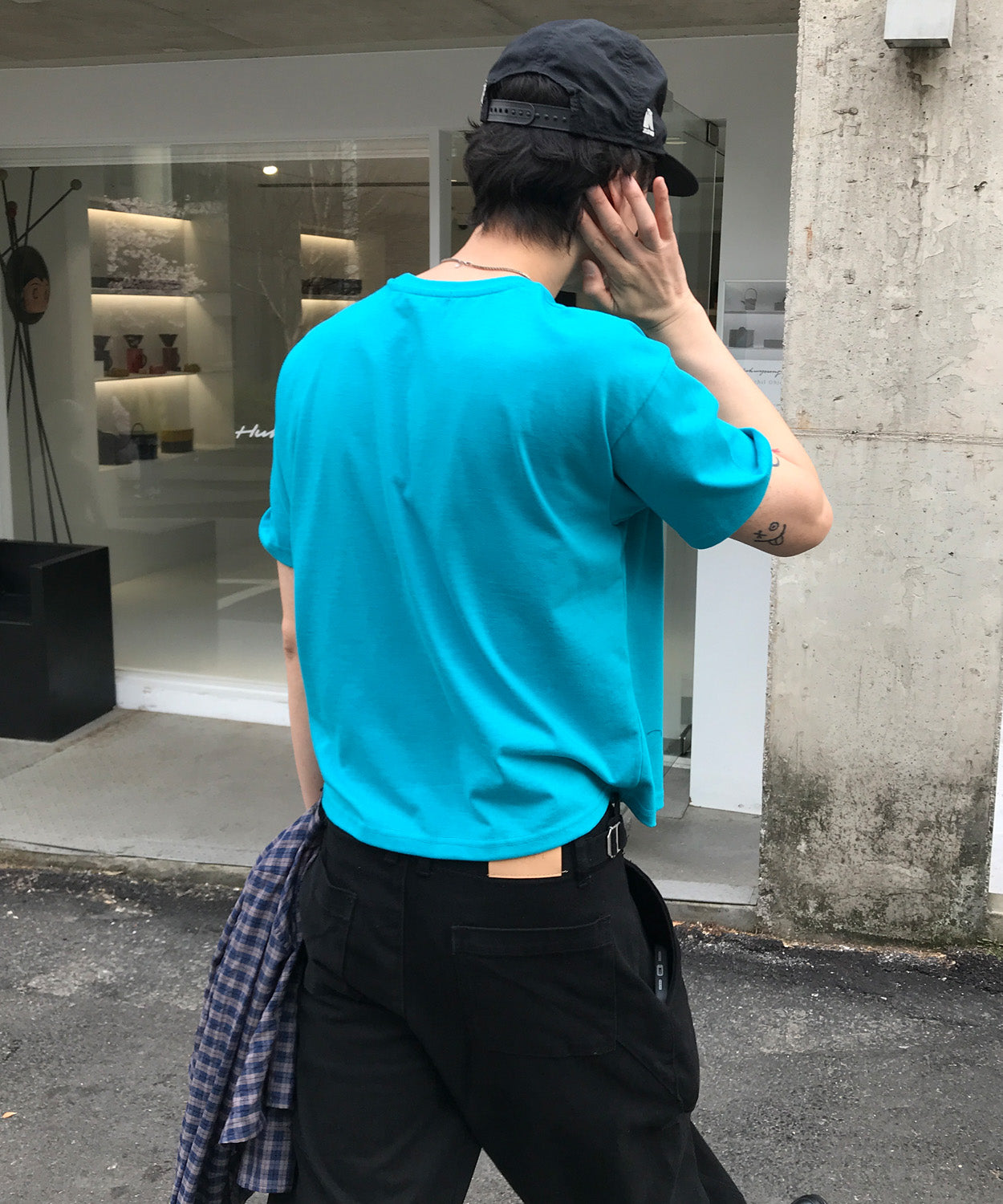 Essential Crop T-Shirt [Aqua Blue]