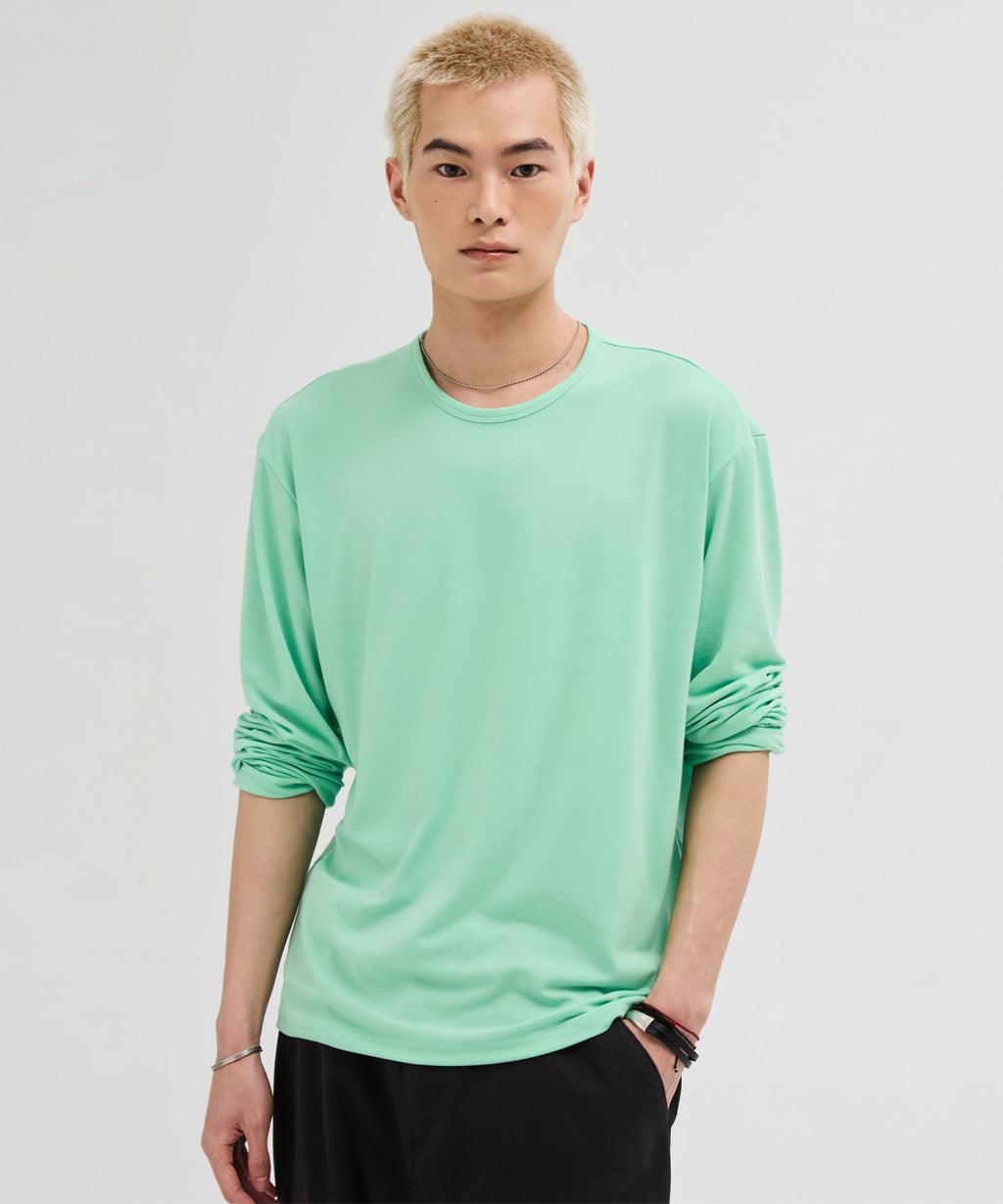 Soft Round Long Sleeve T-Shirt [Apple Mint]