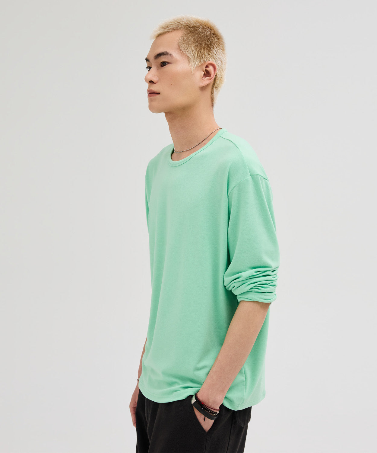 Soft Round Long Sleeve T-Shirt [Apple Mint]